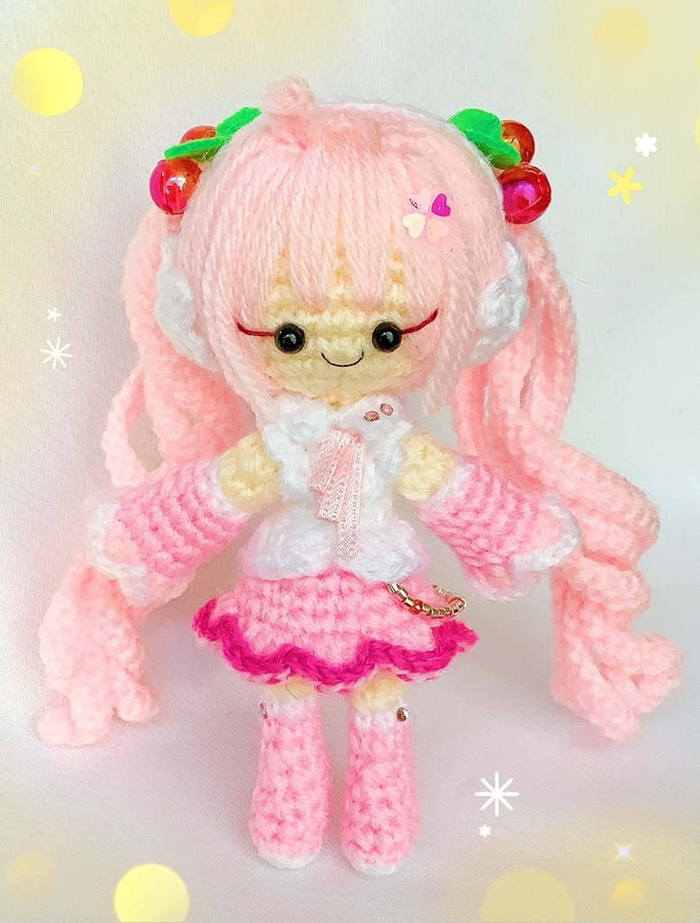 桜ミク🌸初音ミクNTさんのあみぐるみ