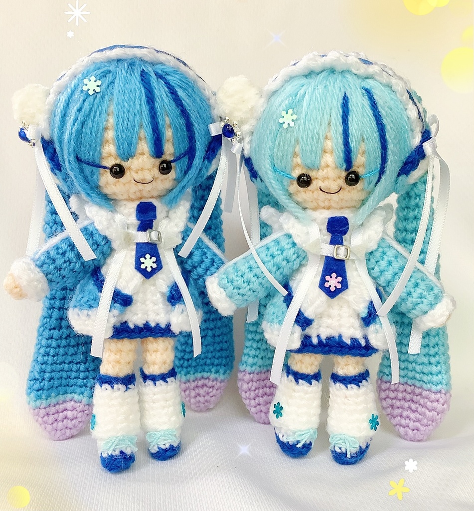 雪ミク❄️yukiiro popちゃんのあみぐるみ