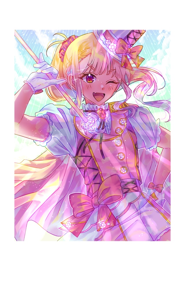 チェキ風メッセージ付きイラストカード(DP)