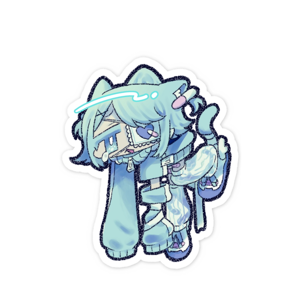 捕まえられちゃった眠子ちゃんステッカー