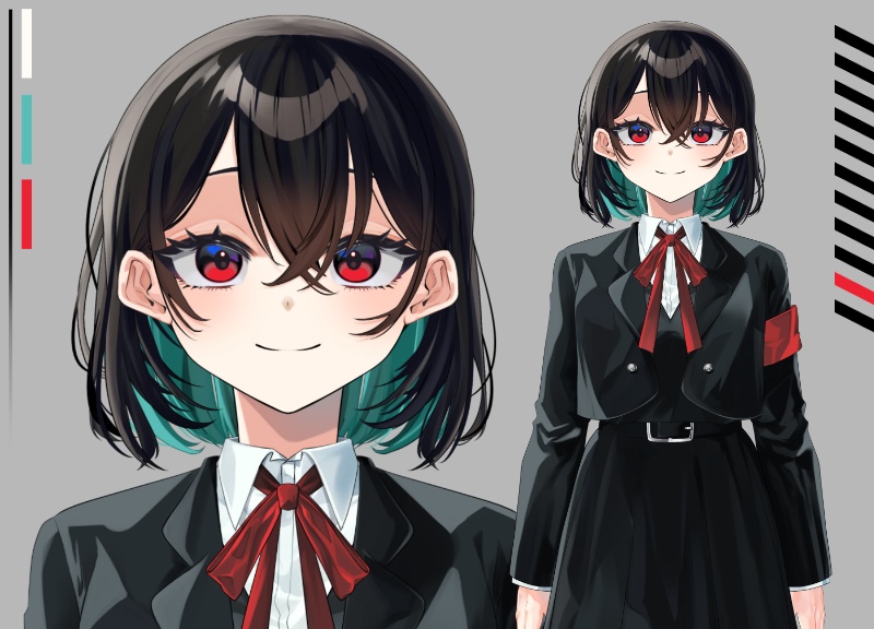 【汎用モデル】制服の女の子(Tsubame)【パーツ分け済みPSD】