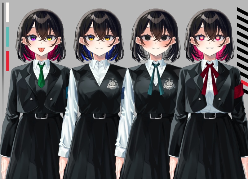 【汎用モデル】制服の女の子(Tsubame)【パーツ分け済みPSD】