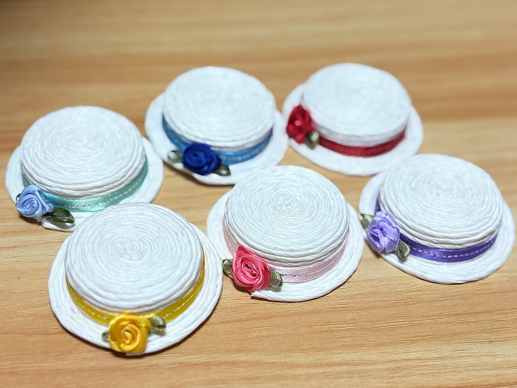 小カンカン帽(白)