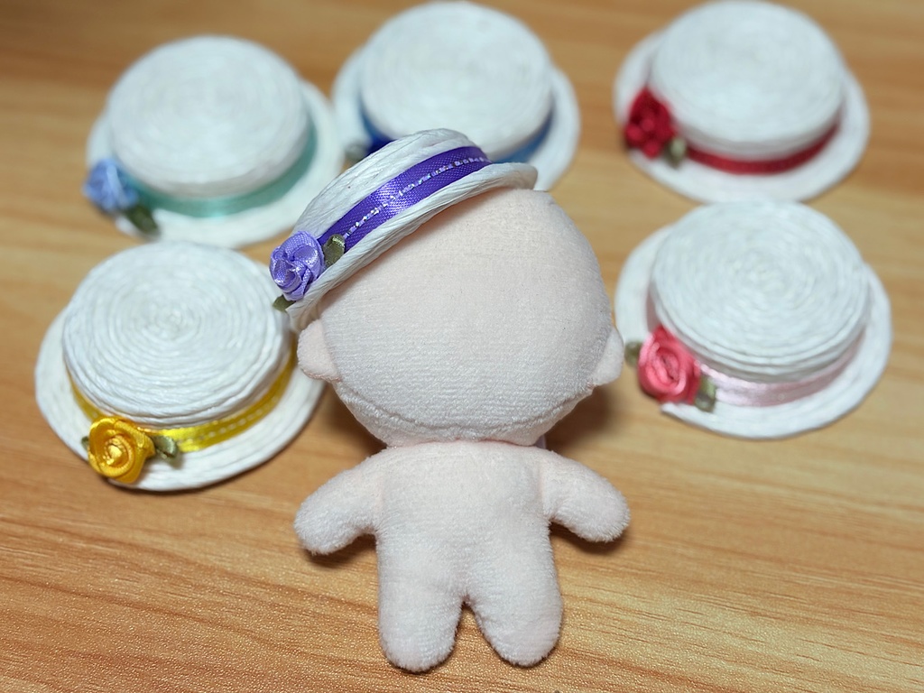 小カンカン帽(白)