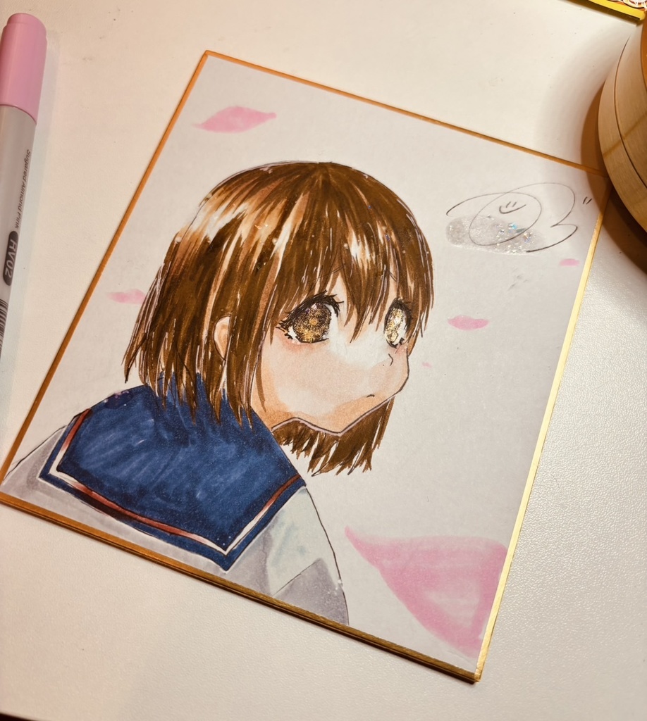 ①花狩の春の恋心　ミニ色紙原画