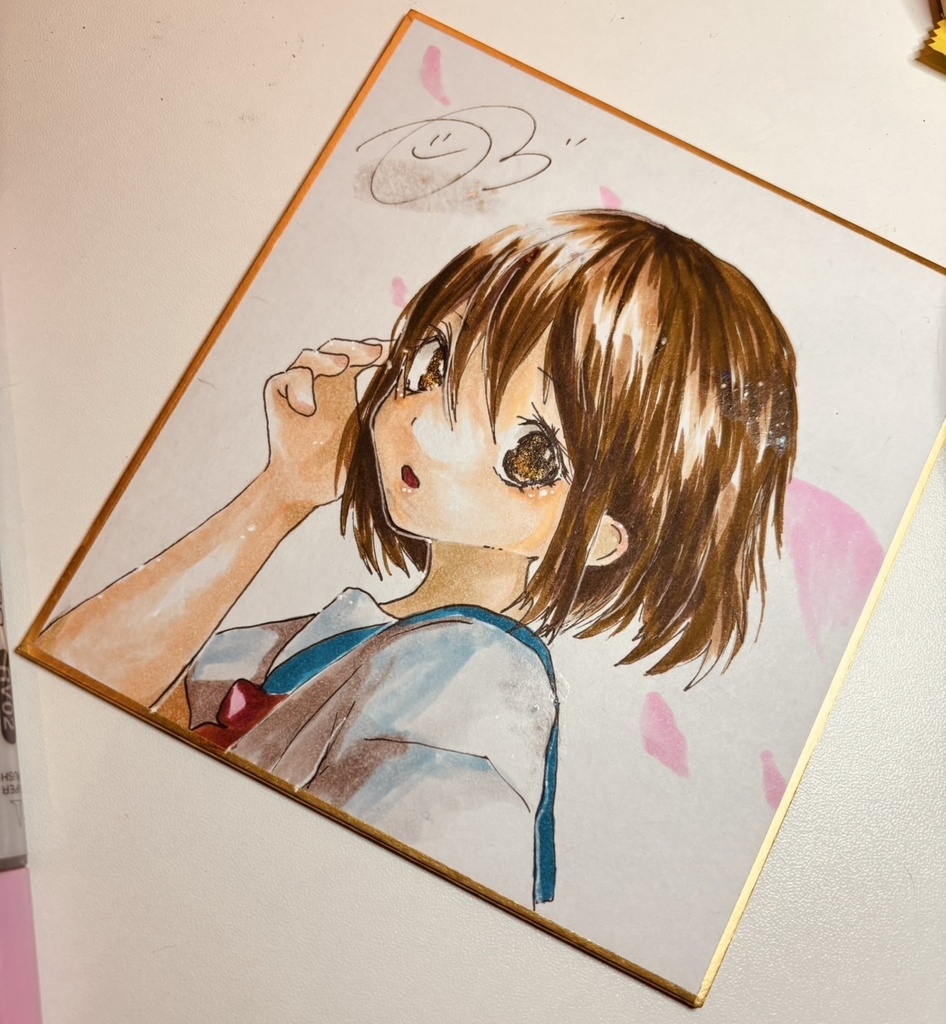 ②花狩の春の恋心　ミニ色紙原画
