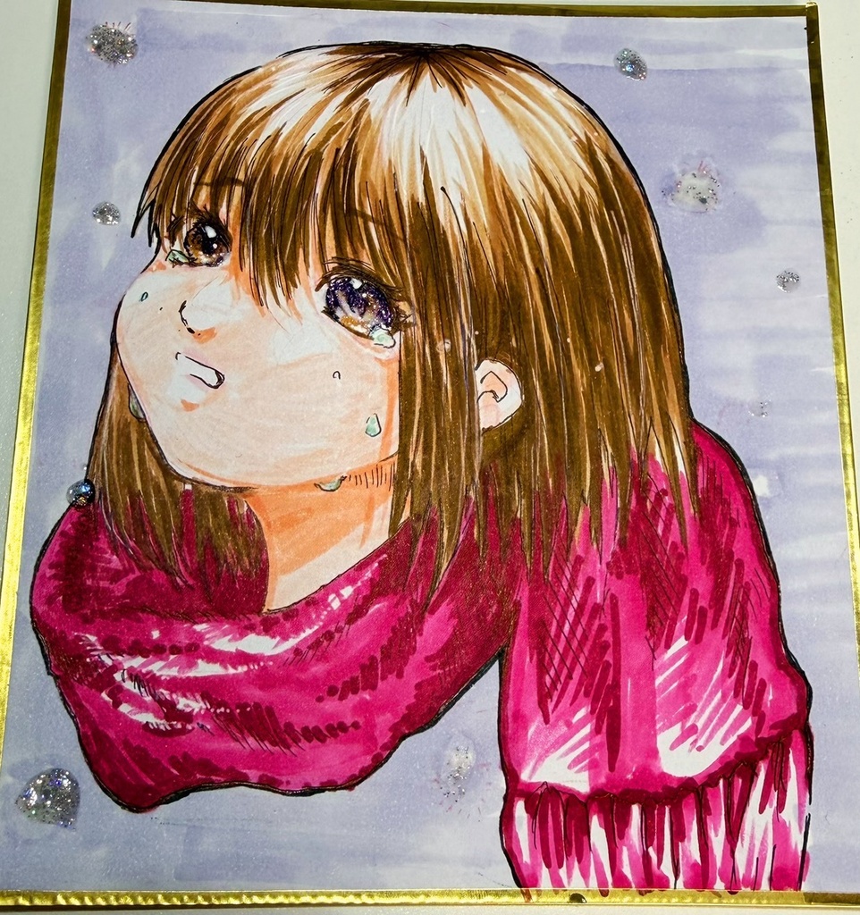 ③花狩の冬の恋心　ミニ色紙原画