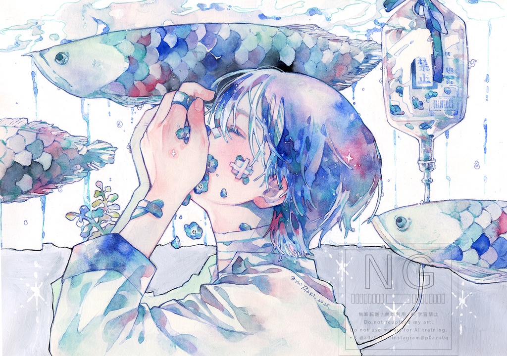 「ネモフィラ症候群」B5イラストカード