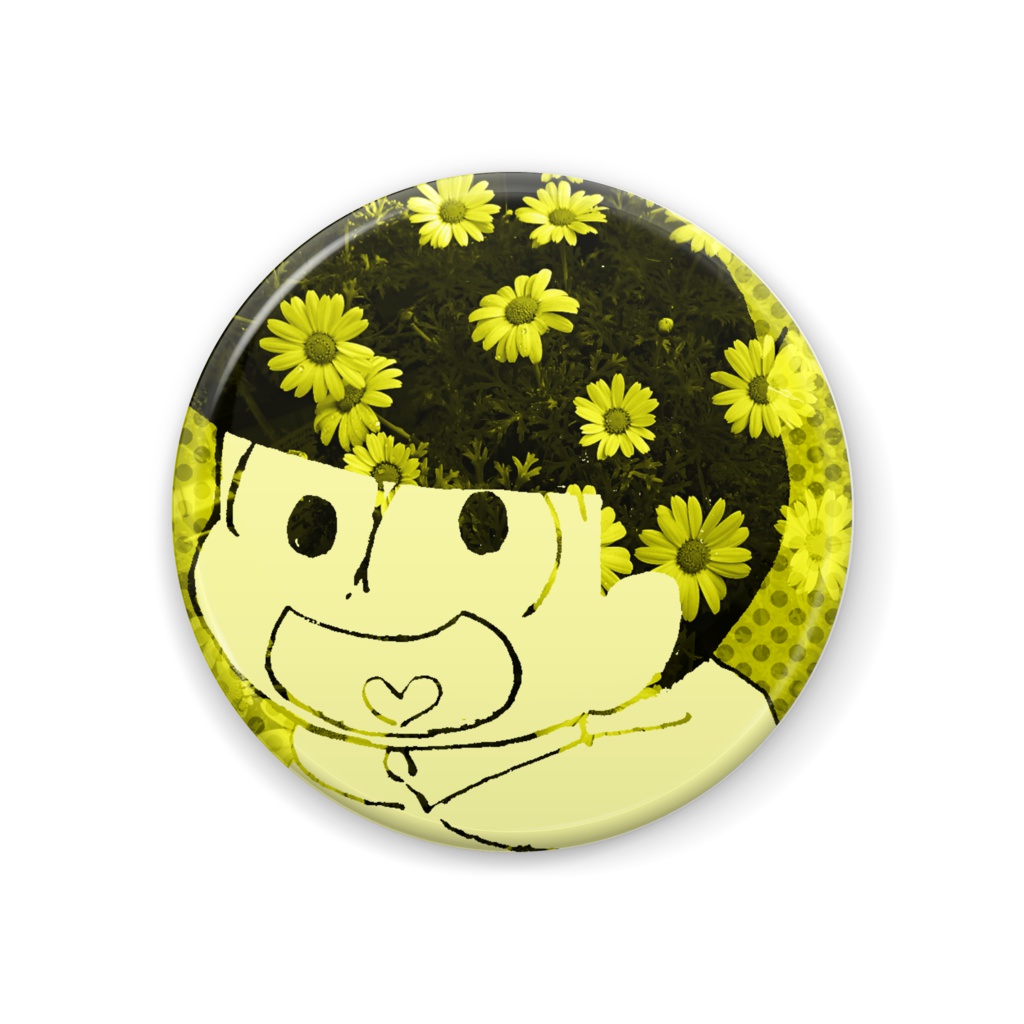 マーガレット十四松缶バッジ