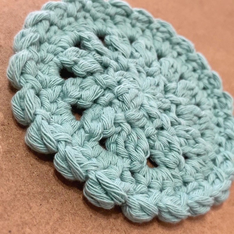 ぽこはなコースター(ターコイズグリーン)