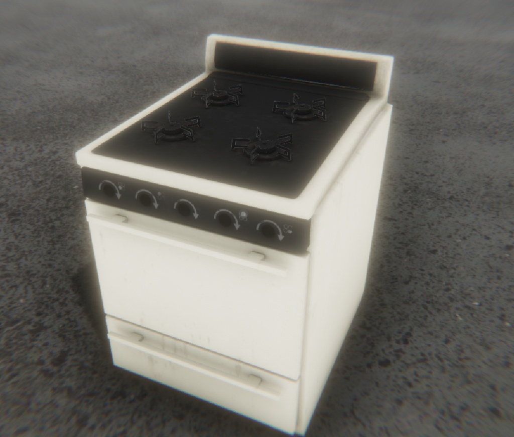 【VRC想定/3Dプロップ】キッチンストーブ(KitchenStove)/ lilToon対応