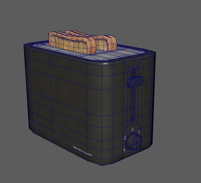 【VRC想定/3Dプロップ】トースターとやけたパンのセット(Toaster&Bread)/ lilToon対応