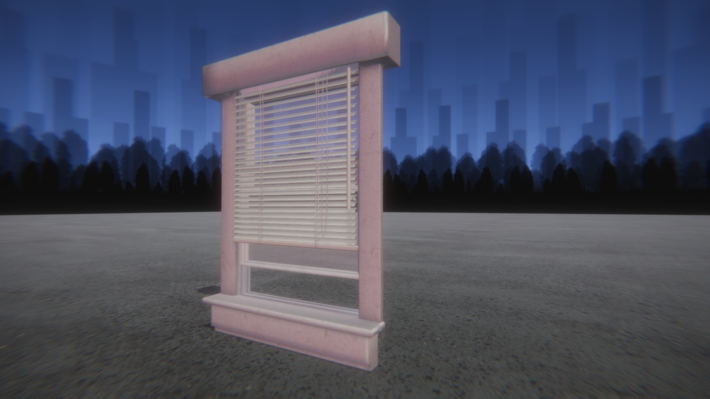 【VRC想定/3Dプロップ】ブラインダー付き窓(Toaster&Bread)/ lilToon対応