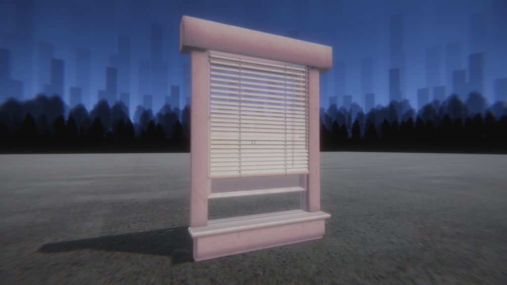 【VRC想定/3Dプロップ】ブラインダー付き窓(Toaster&Bread)/ lilToon対応