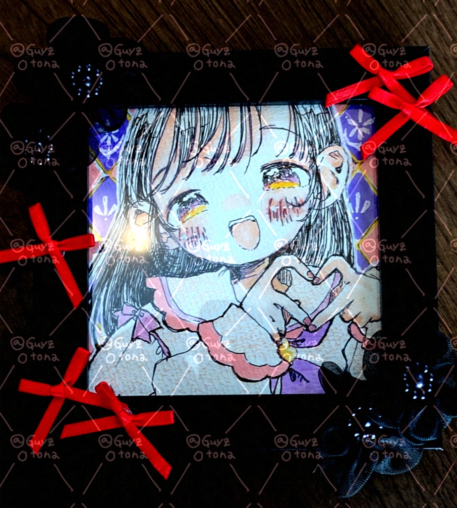 てづくり額入り原画『お仕事で言ってるだけかもよ♥』