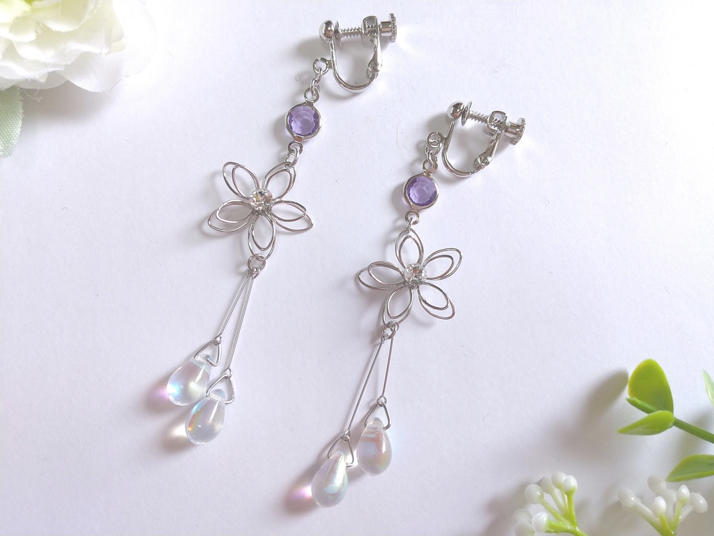 お花のイヤリング(ピアス)
