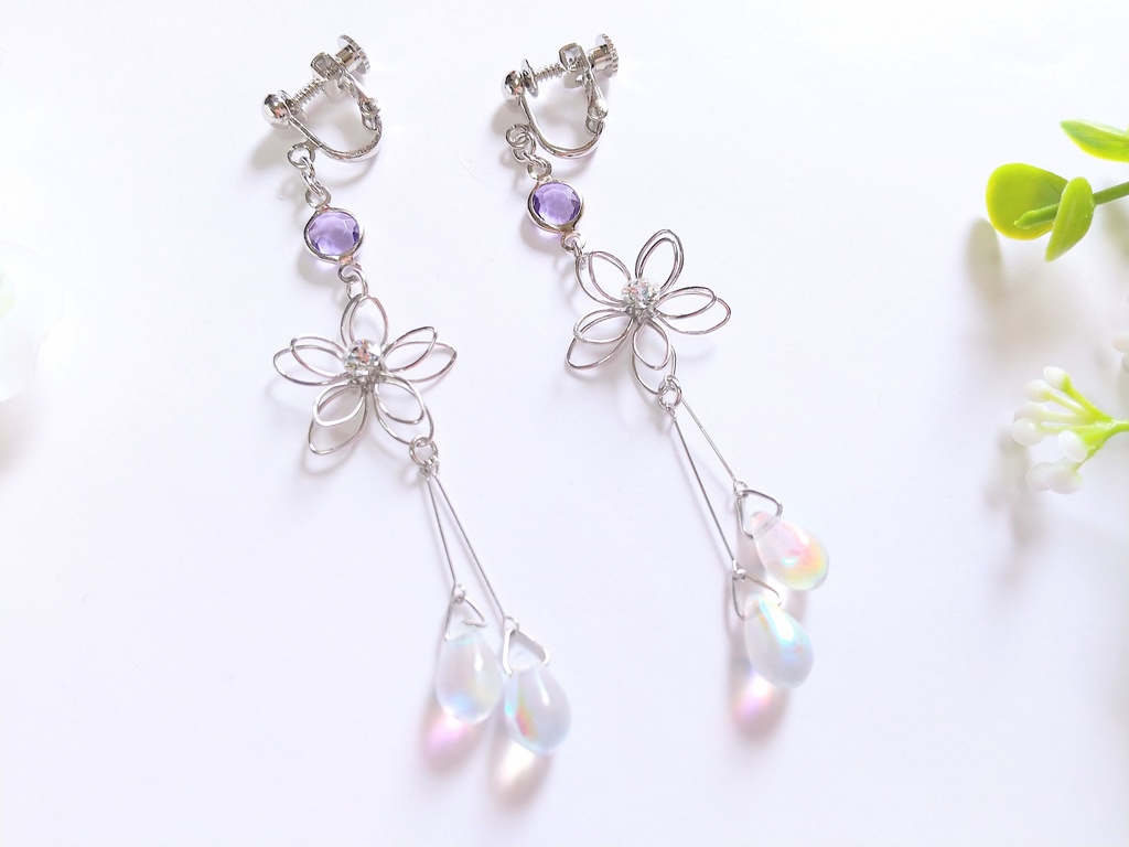 お花のイヤリング(ピアス)
