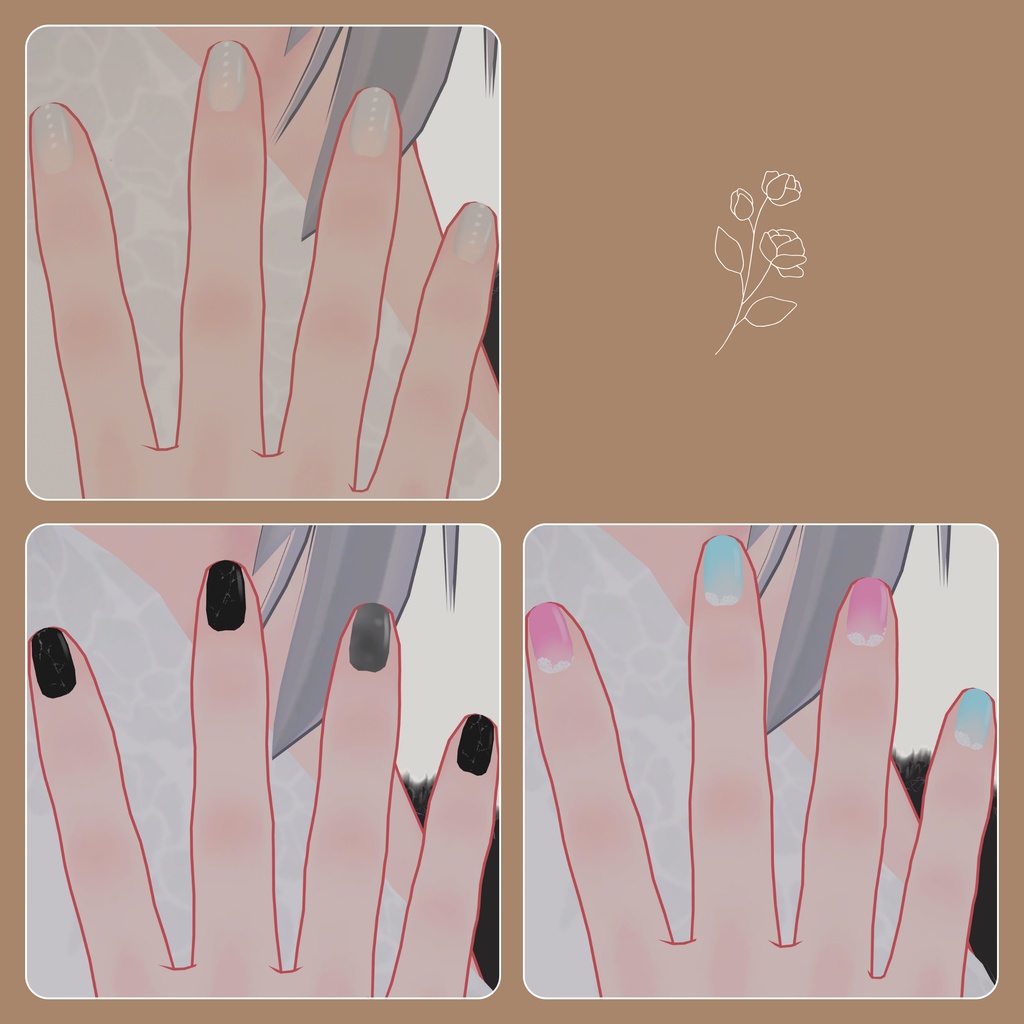 【無料/Free】Nail Texture【バイラン / Bairan専用】