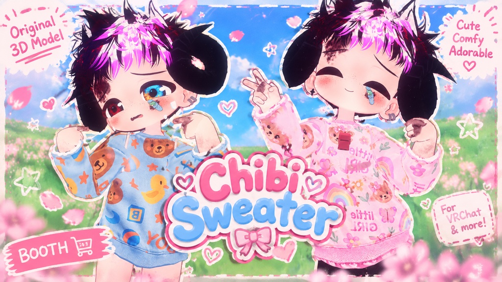 Cute Oversized Sweater & Pajamas (Mamemfriends by Dagrario)