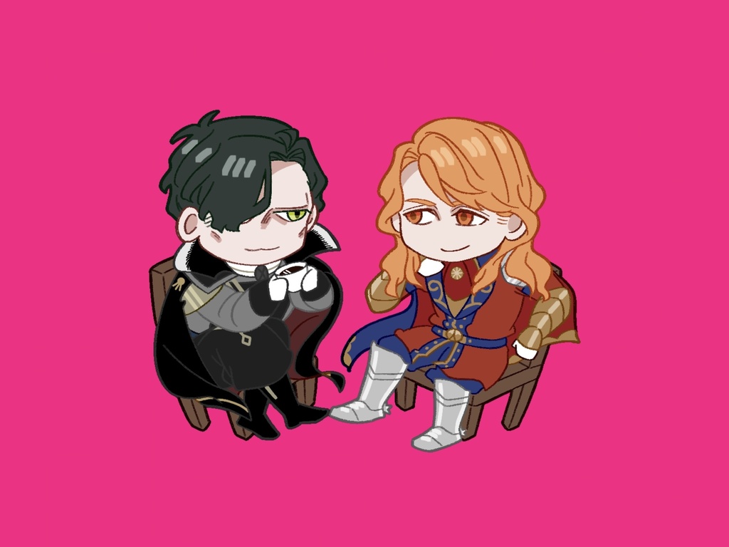 ヒューフェルお茶会ジオラマ風アクスタ