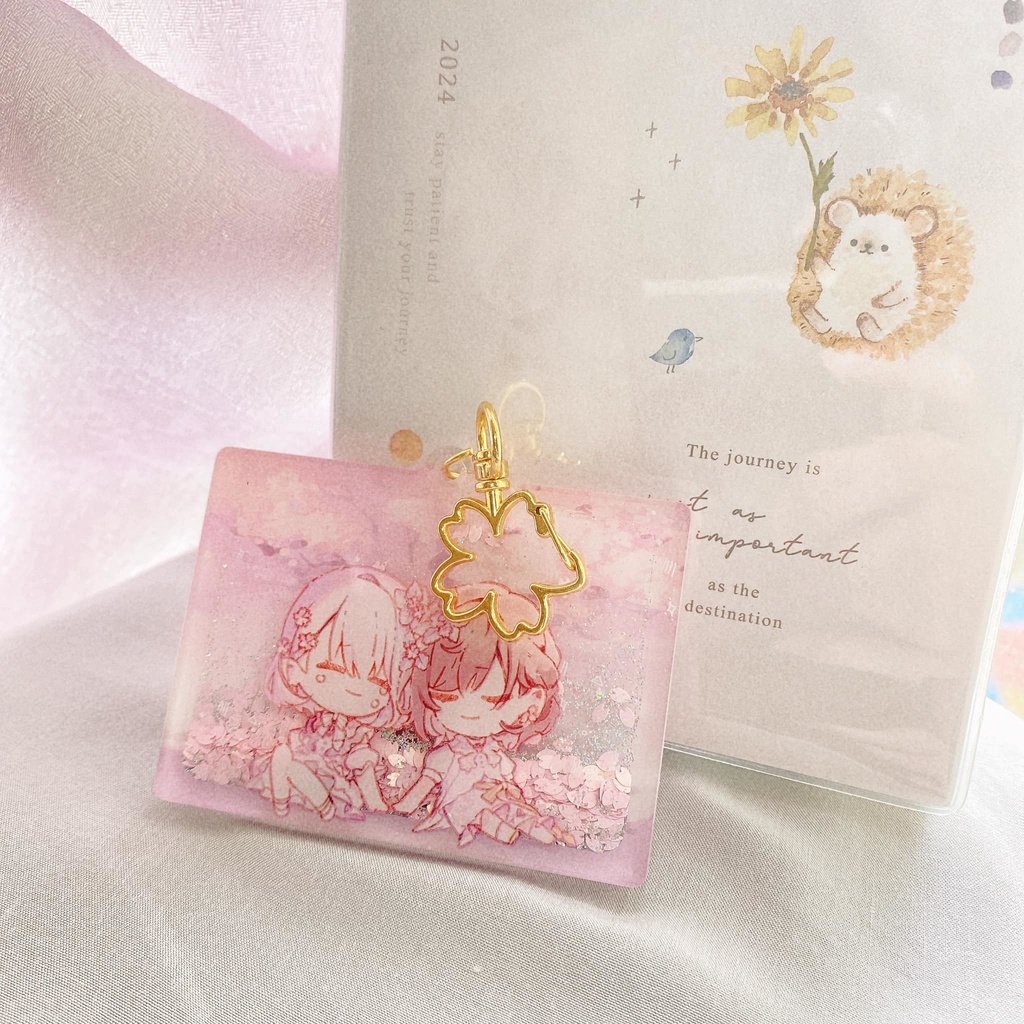 「余花にみとれて」グリッターオイルアクキー