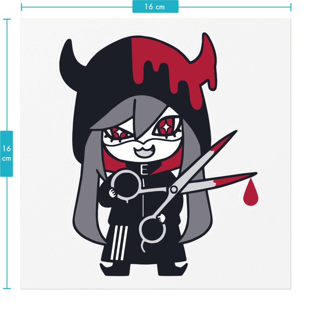 キリエリステッカー(鋏ver.)