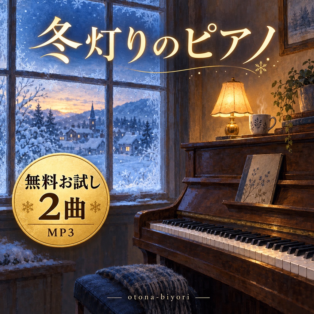 冬灯りのピアノ|やさしい冬のBGM 12曲・MP3