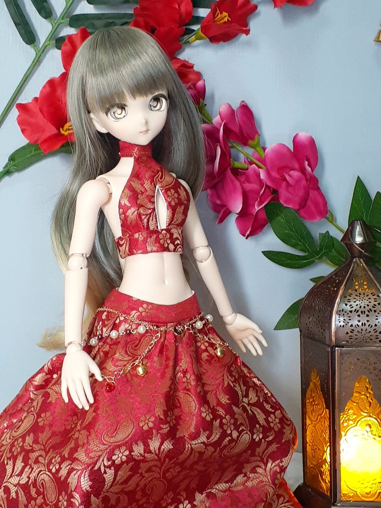 1/4ドール用 アラビアンダンサー赤 アクセサリー付 MDD,DDP
