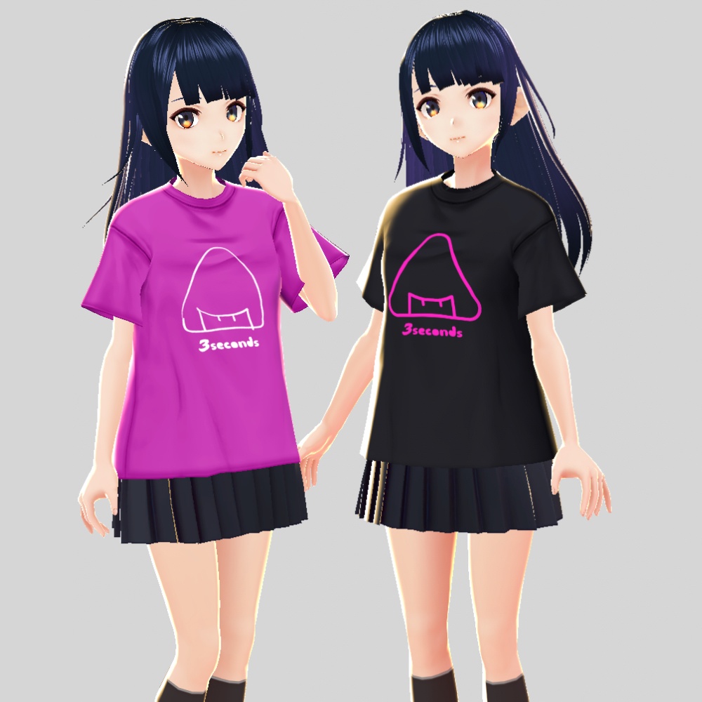 【VRoid】Tシャツテクスチャ「3秒で萌えみのり」