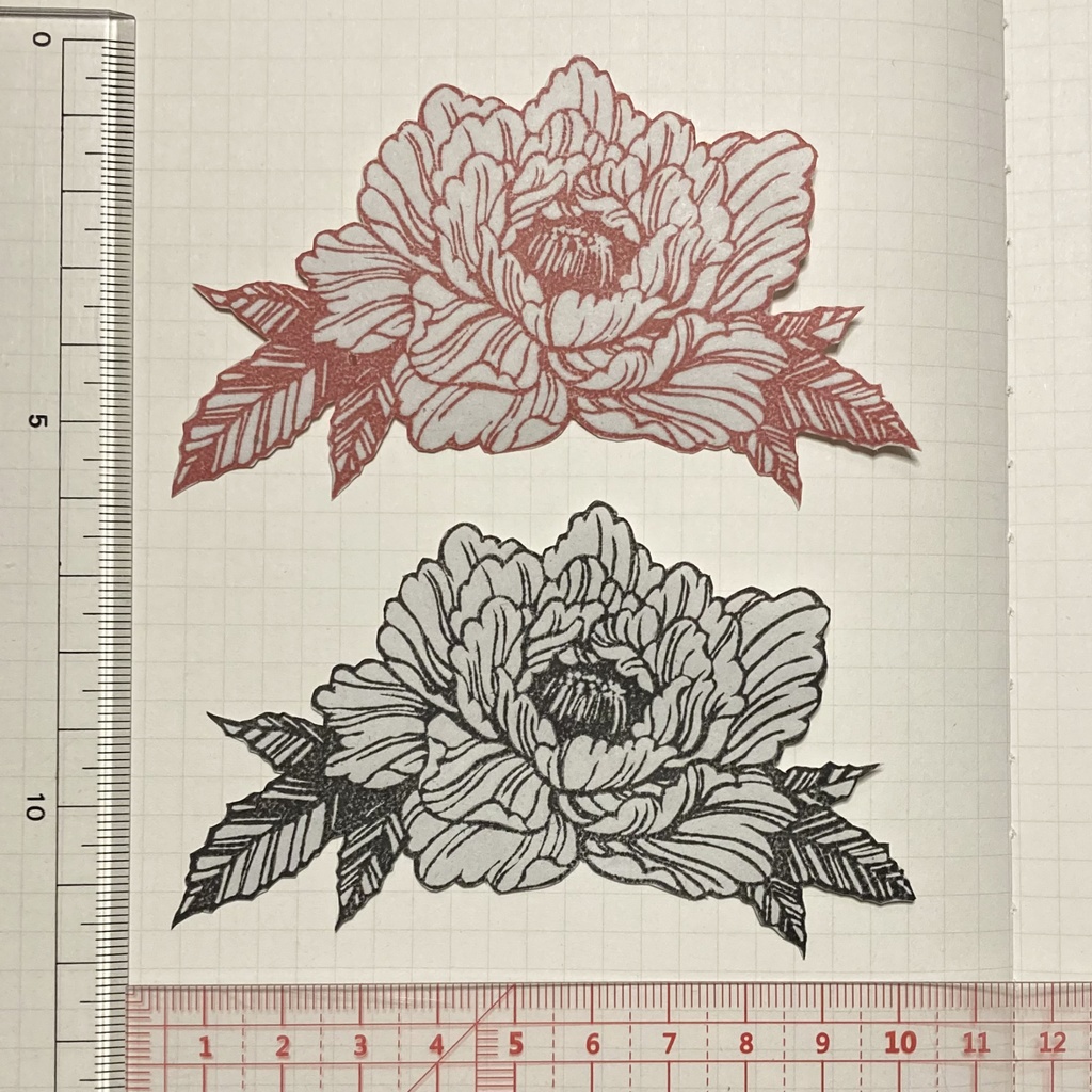 デザインシール・牡丹【あんしんBOOTHパック発送】