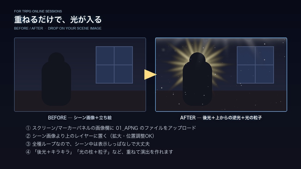 【TRPG素材】光・パーティクル素材集 40種 v2