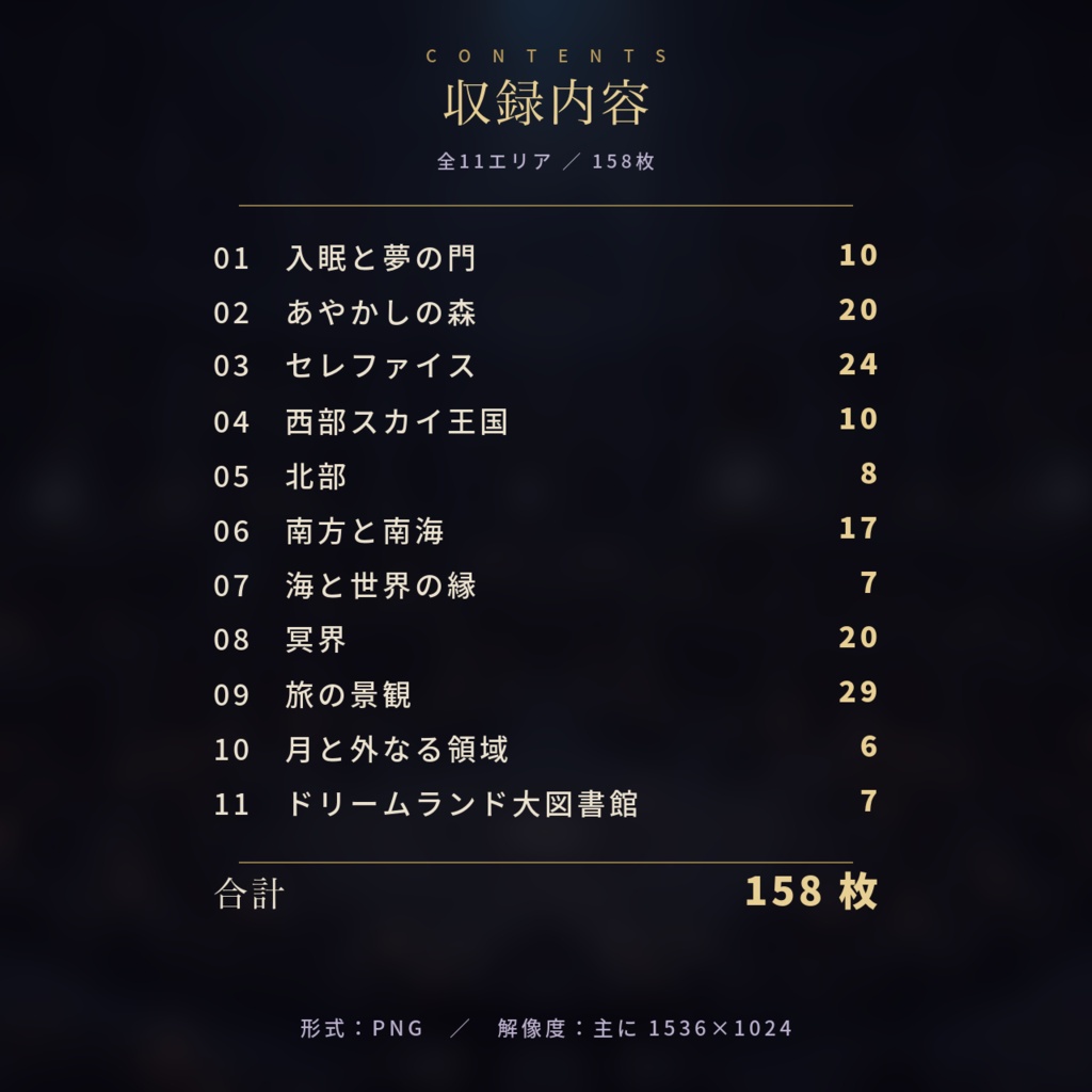 【TRPG背景素材】ドリームランド背景集 158枚|幻夢境・クトゥルフ神話