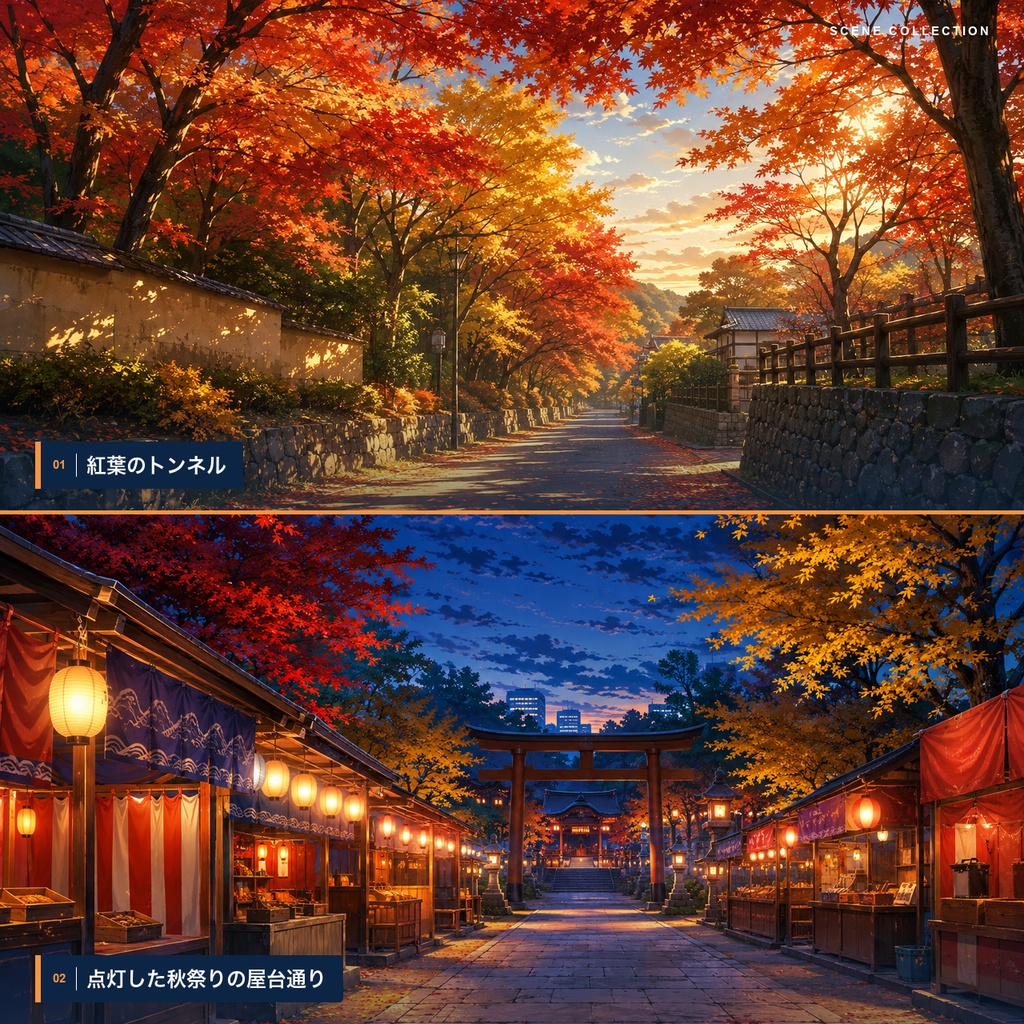 【TRPG背景素材】秋の日常風景200枚|現代日本TRPG向け