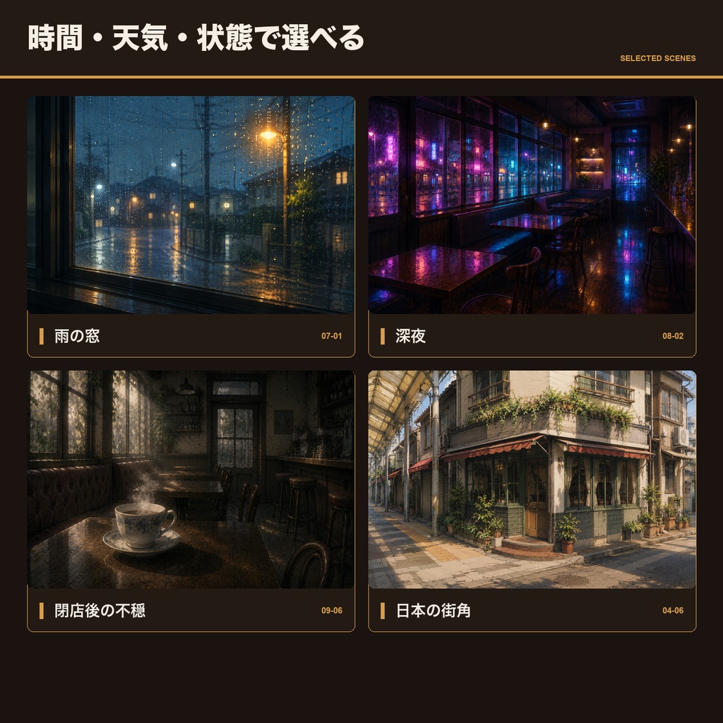 【TRPG背景素材】喫茶店とカフェの背景100枚|純喫茶からモダンカフェまで