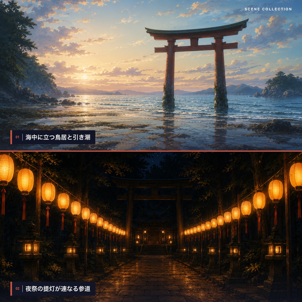 【TRPG背景素材】日本神話の背景200枚|和風・神域・記紀神話