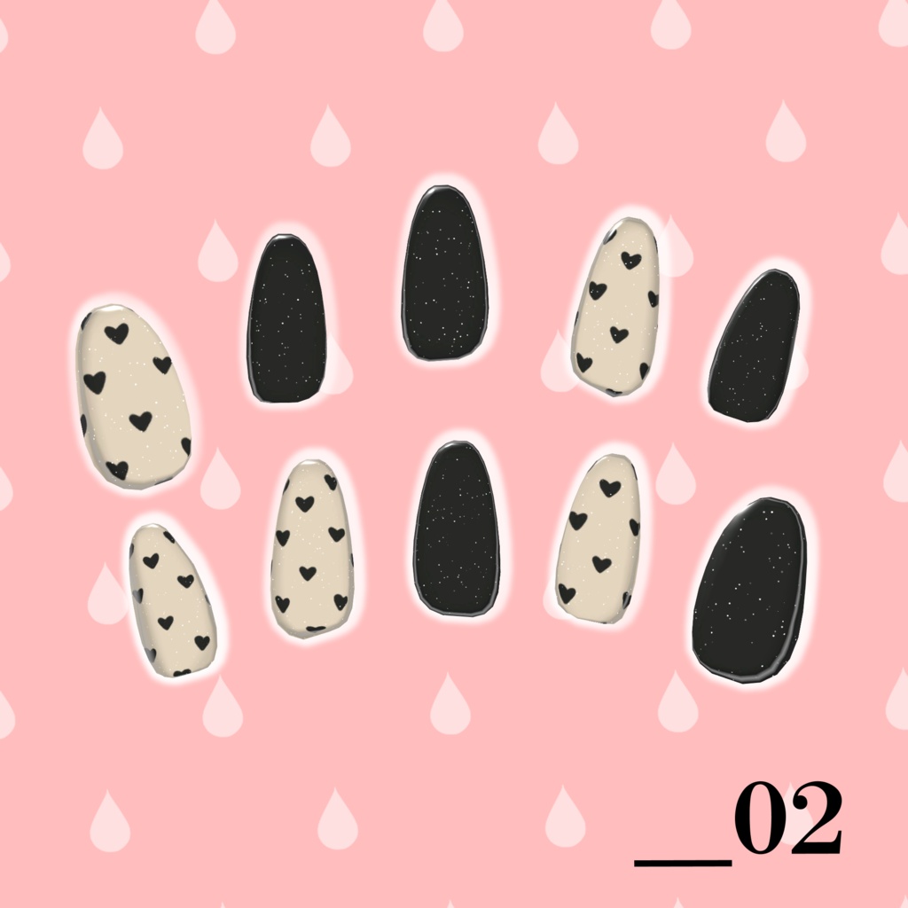 【シンプルが好きな方へ!】01_Simple‐nail【3種類】