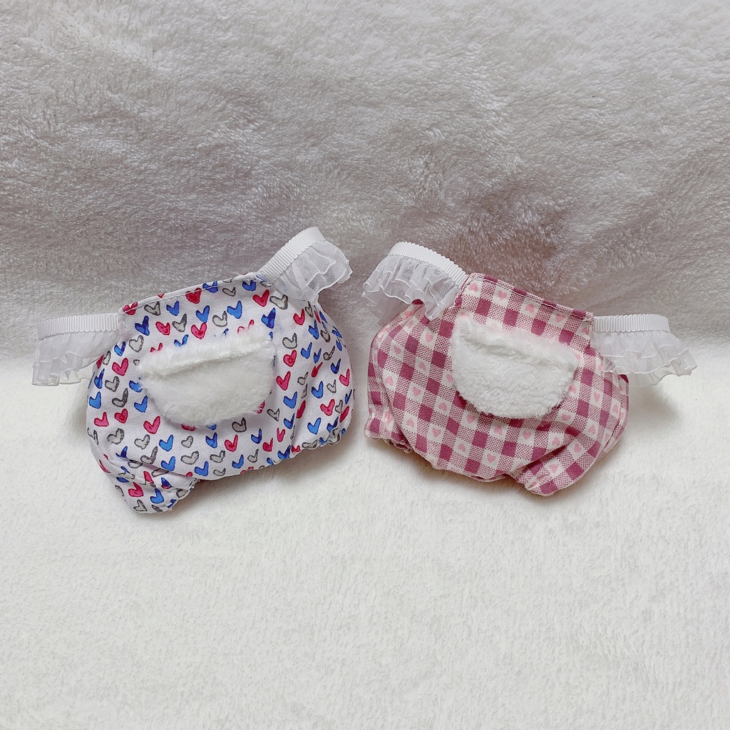 【再販】ぬい用ファーポケット付きフリルサロペット