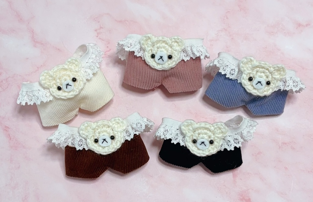 コーデュロイくまサロペット