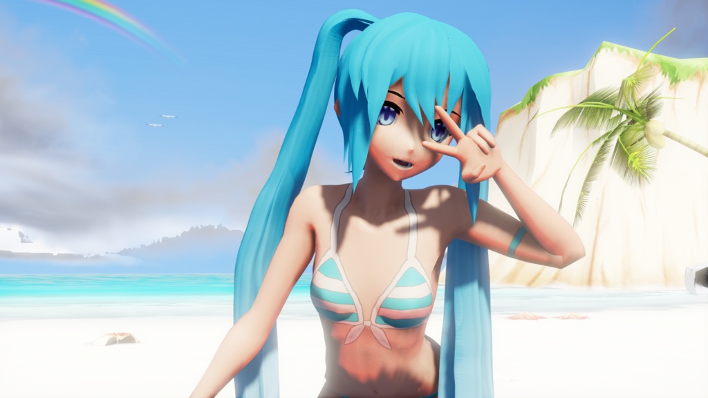 初音ミク (Hatsune Miku) VRM / PMX swimsuit ver.