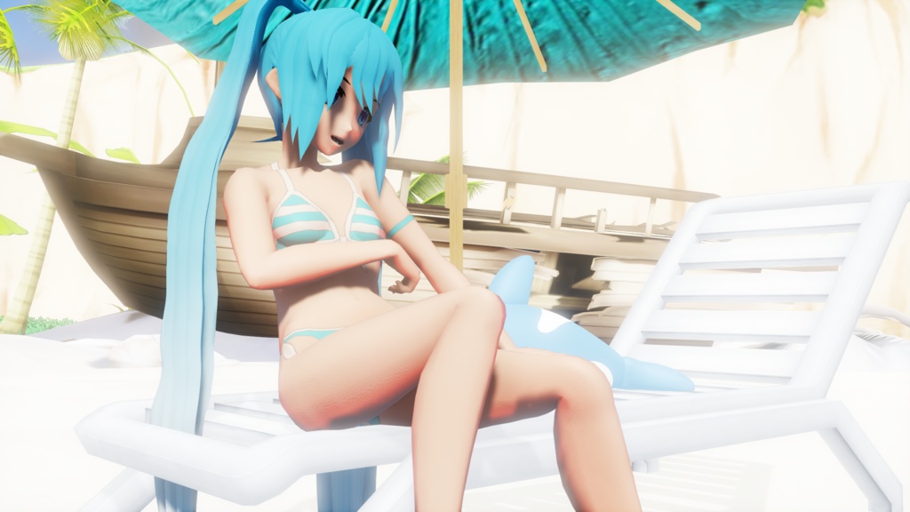 初音ミク (Hatsune Miku) VRM / PMX swimsuit ver.