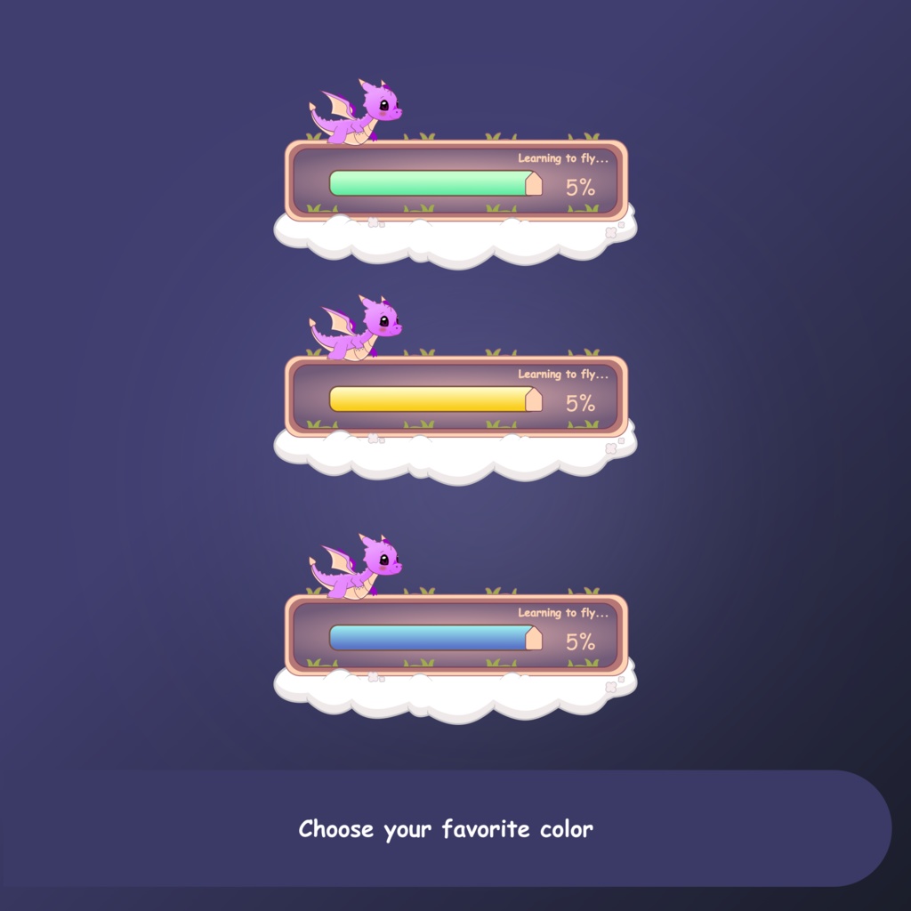 Dragon Goal Widget Animated for Twitch, Twitch Goal Widget, twitch goal widget for stream | Animated | OBS | StreamElements | StreamLabs | Purple | Fantasy