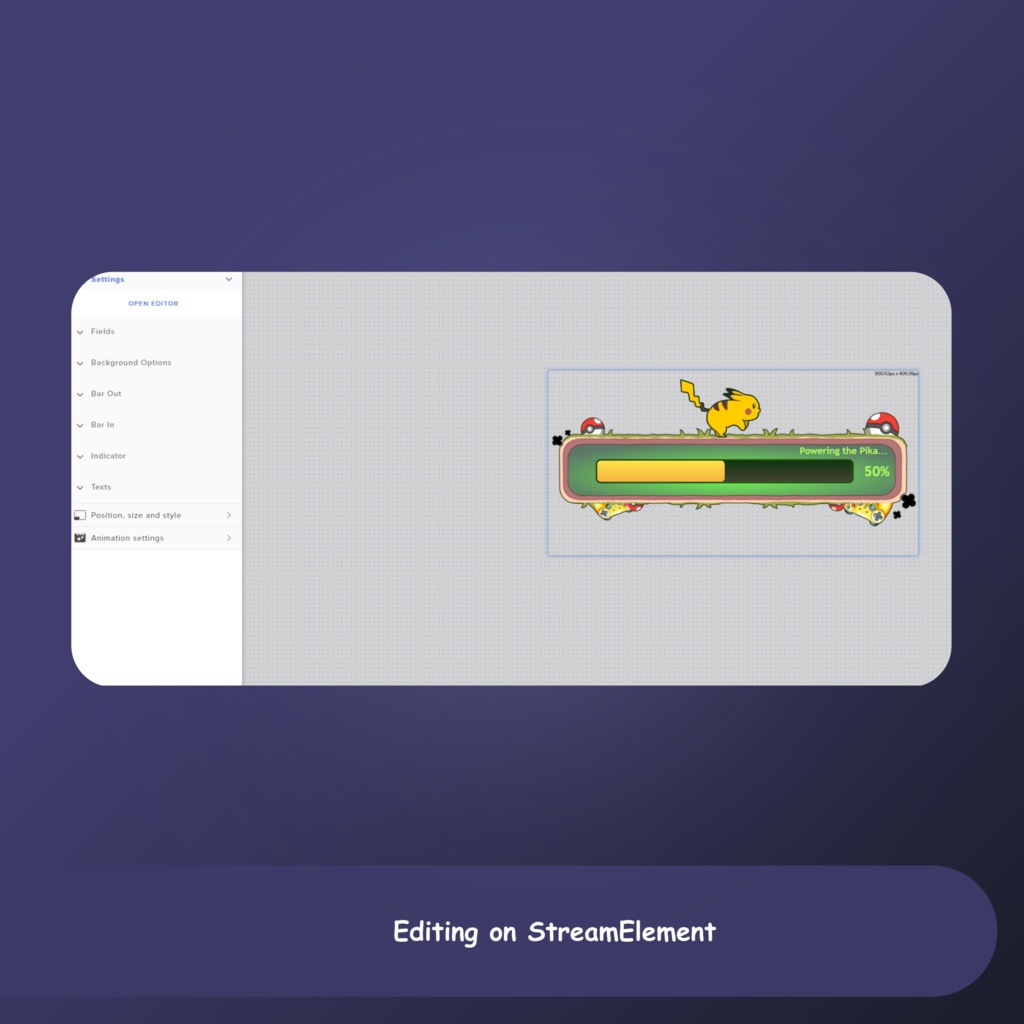 Pikachu Goal Widget for Twitch Animated, Anime Goal Widget Animated, Donation Goal for Twitch, Sub Goal | StreamElements | OBS | Streamlabs | Twitch