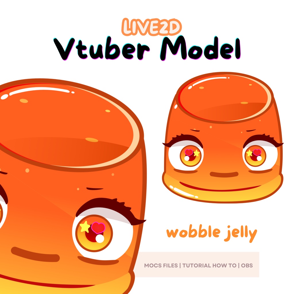 Wobble Jelly Vtuber Model Ready to Use, Vtuber Model and Rigging, Vtuber Model Premade, Live2d Vtuber Model | OBS | TWITCH | YOUTUBE |