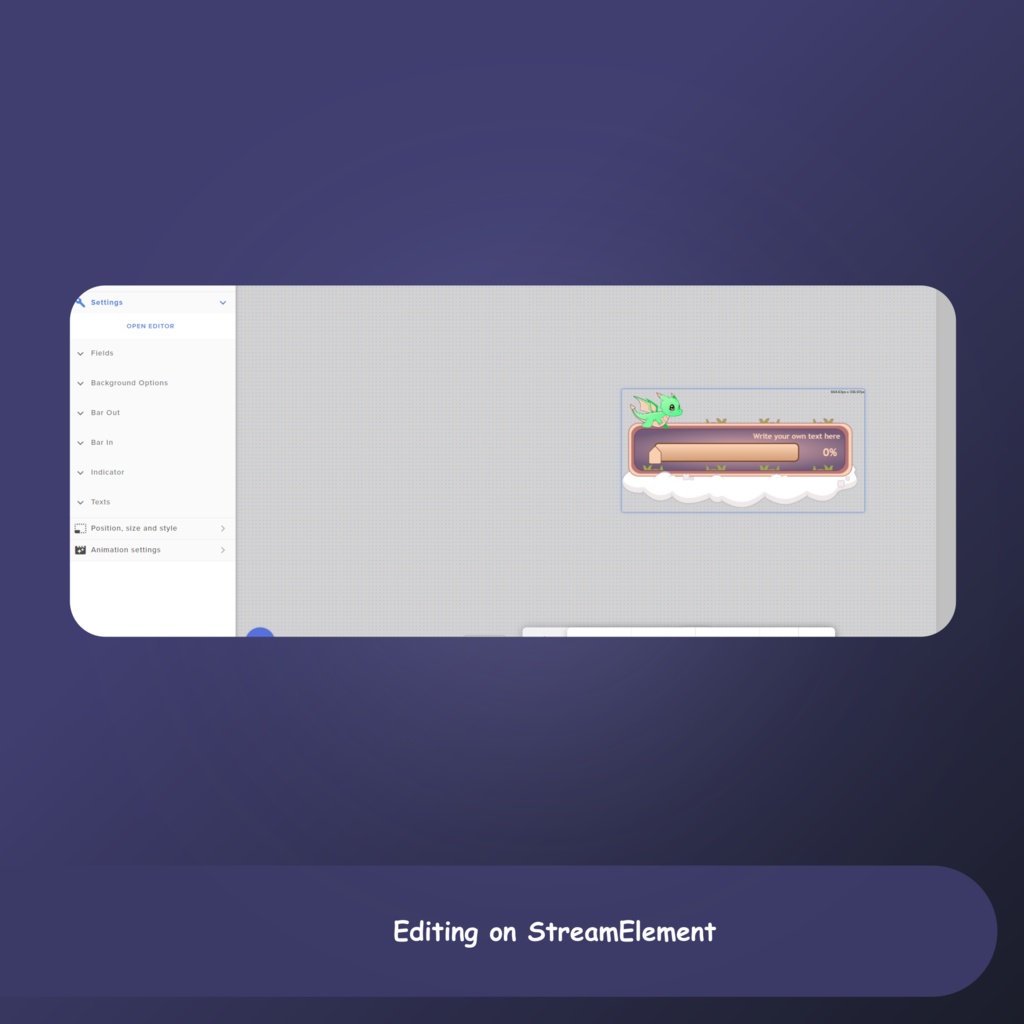 Dragon Goal Widget For Twitch, Twitch Goal Widget, Twitch Goal Widget For Stream | Animated | OBS | StreamElements | Green | Fantasy