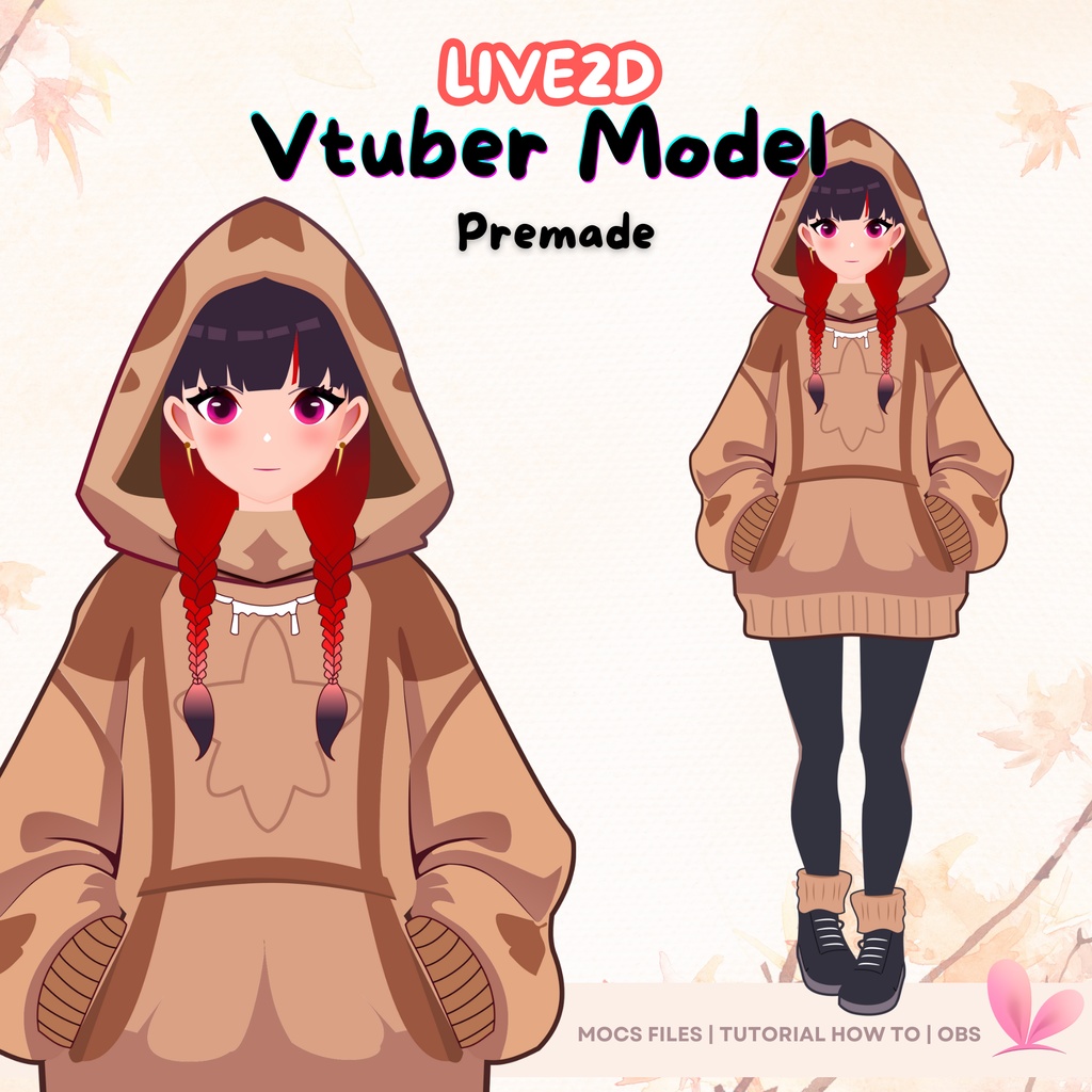 - Live2Dモデル - Premade Vtuber Model Fully Rigged, Reasy to Use Vtuber Model Rigged, Vtuber Model Female, Cozy Vtuber Model Autumn | Vtuber Studio | Live2D