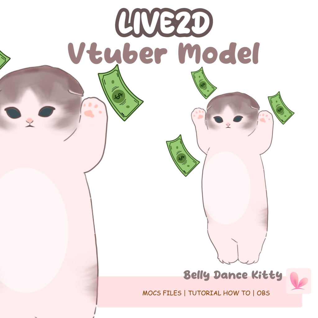 Belly Dance Cat Premade Vtuber Model, Ready To Use Vtuber Model, Vtuber Model and Rigging, Premade Vtuber for Twitch and Youtube | Live2D
