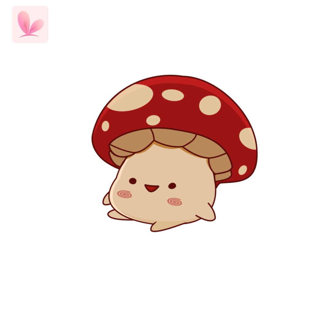 Kawaii Mushroom Vtuber Model Premade, Ready To Use Vtuber Model, Vtuber Model and Rigging, Premade vtuber for Twitch and Youtube | 2d Vtuber