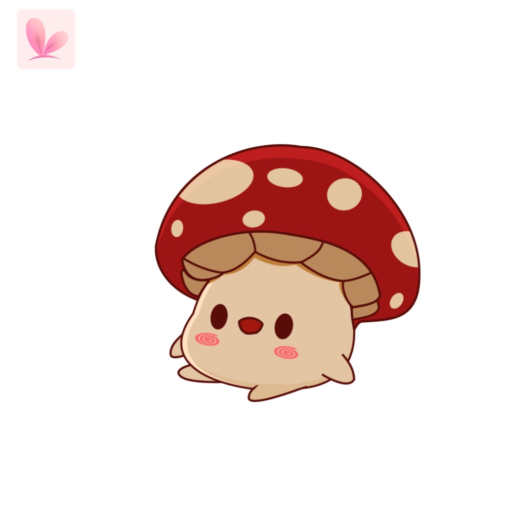 Kawaii Mushroom Vtuber Model Premade, Ready To Use Vtuber Model, Vtuber Model and Rigging, Premade vtuber for Twitch and Youtube | 2d Vtuber