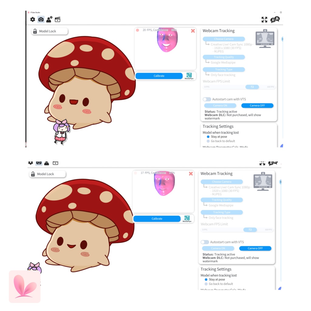 Kawaii Mushroom Vtuber Model Premade, Ready To Use Vtuber Model, Vtuber Model and Rigging, Premade vtuber for Twitch and Youtube | 2d Vtuber