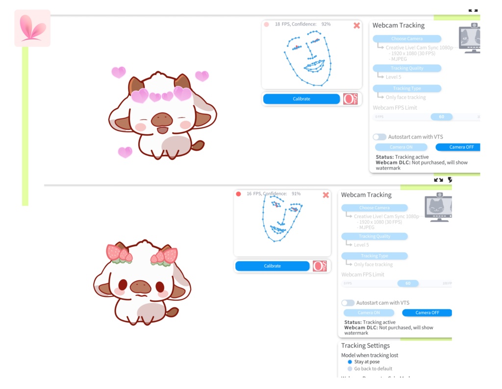 Kawaii Cow Vtuber Model Premade, Ready To Use Vtuber Model, Vtuber Model and Rigging, Premade vtuber for Twitch and Youtube, 2d vtuber